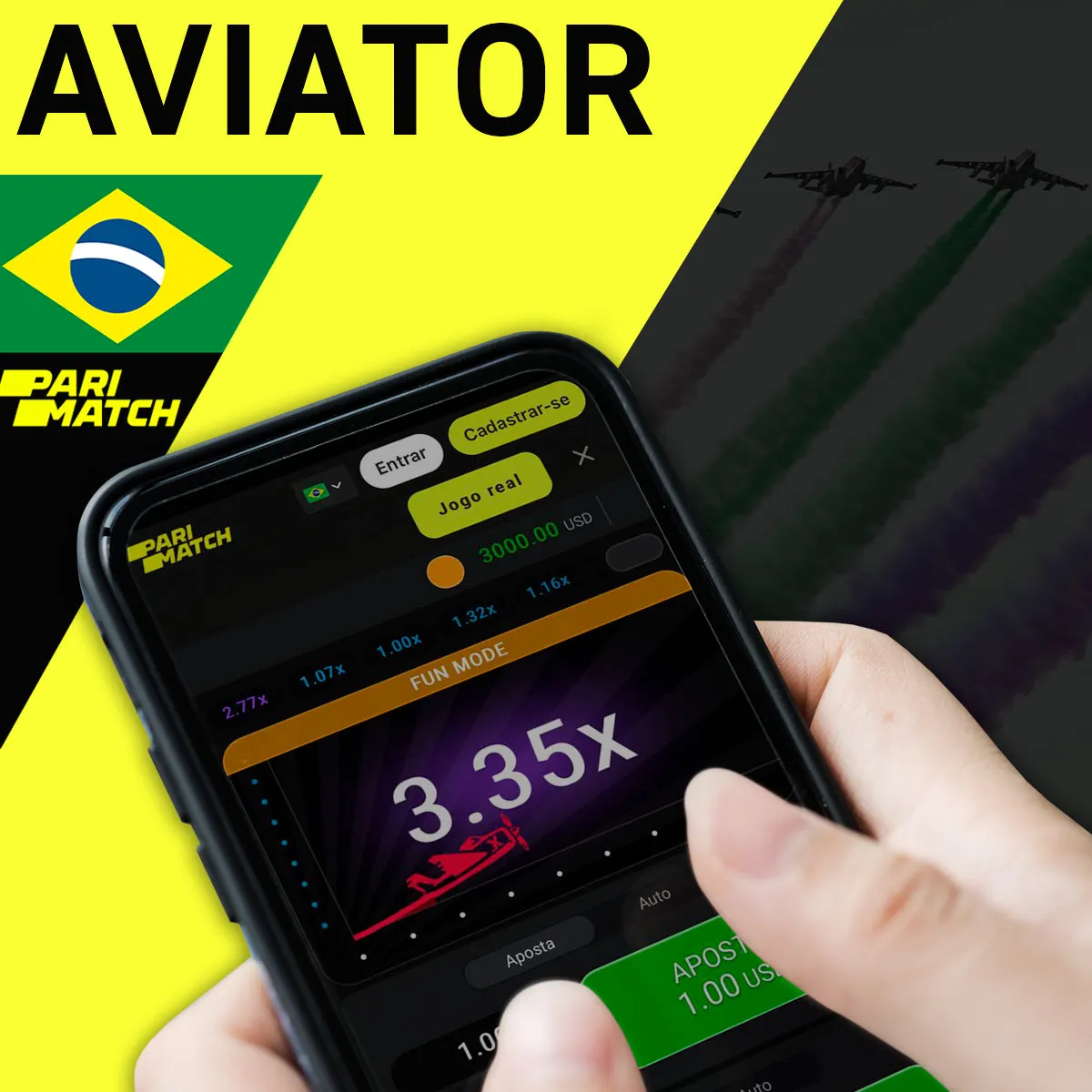 Popular jogo de cassino Aviator na casa de apostas Parimatch no Brasil