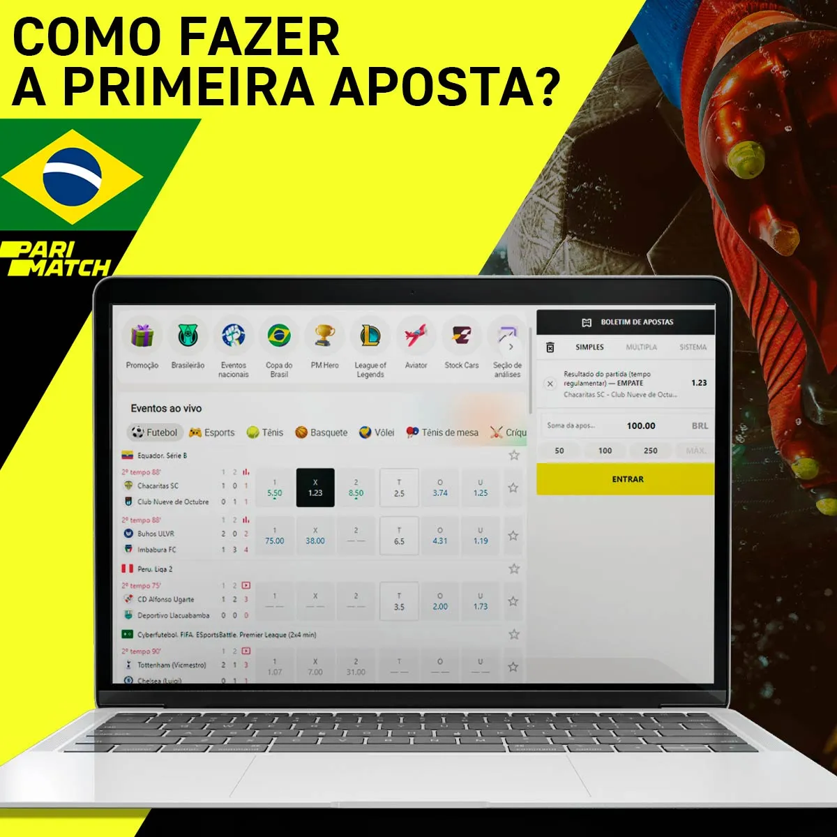 Como fazer o primeiro depósito na casa de apostas Parimatch no Brasil