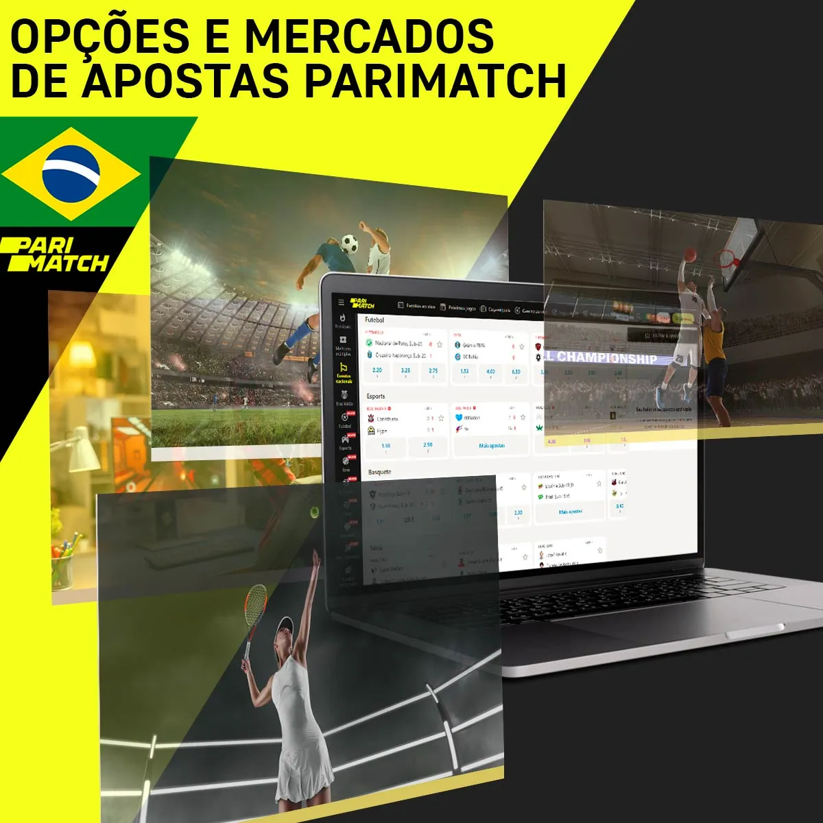 Seleção de apostas na casa de apostas Parimatch no Brasil