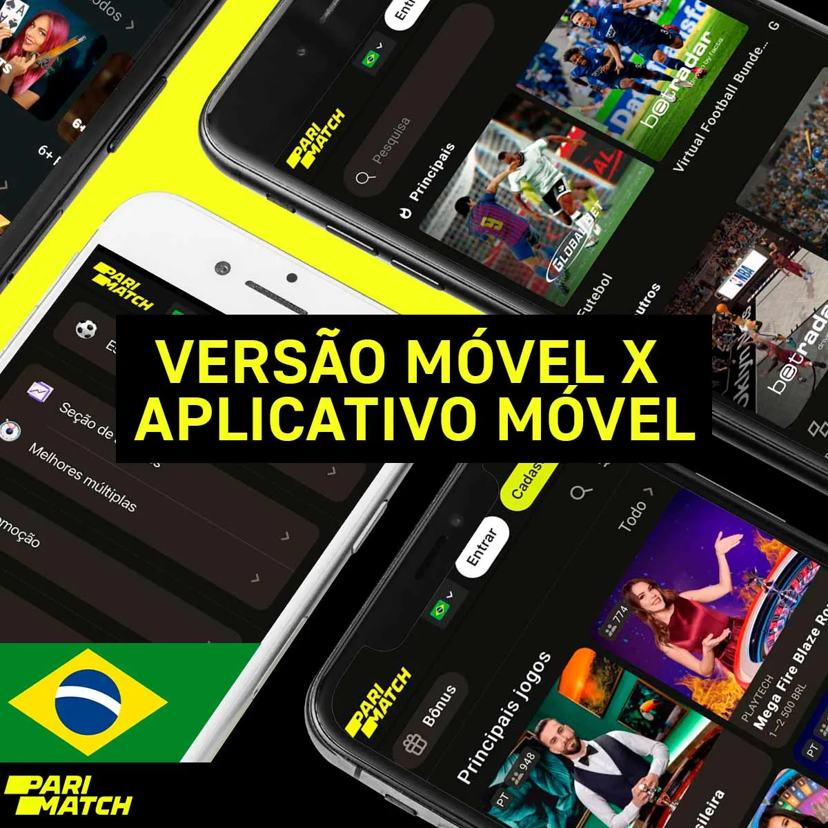 Características e diferenças do aplicativo móvel e da versão móvel da casa de apostas Parimatch no Brasil
