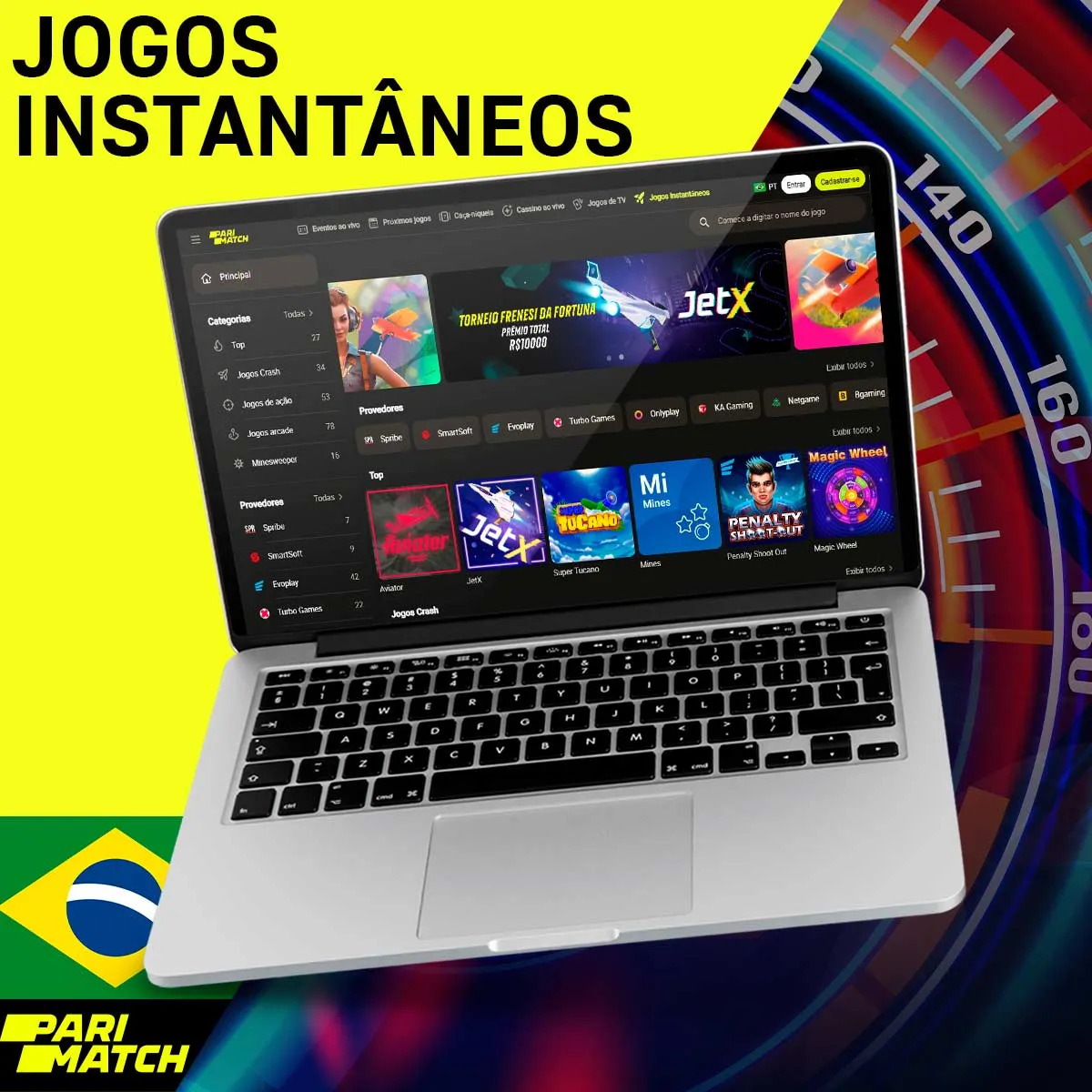 Jogos de cassino instantâneos na casa de apostas Parimatch no Brasil