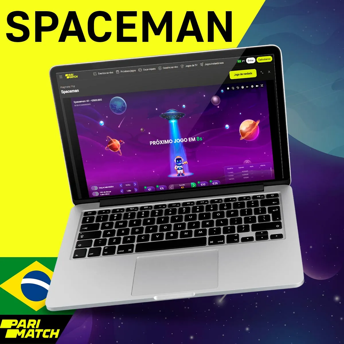 Popular jogo de cassino Spaceman na casa de apostas Parimatch no Brasil