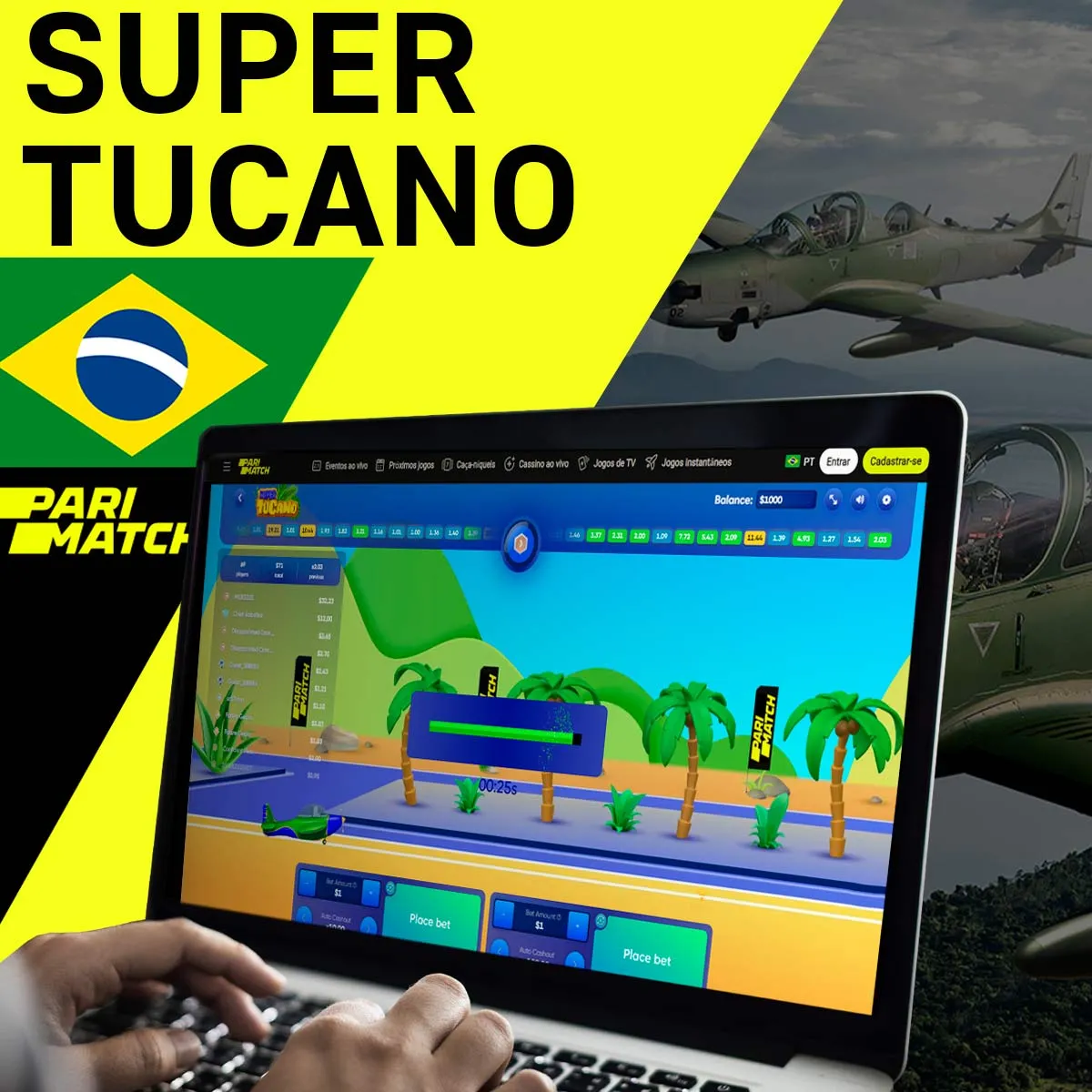 Popular jogo de cassino Supor Tucano na casa de apostas Parimatch no Brasil