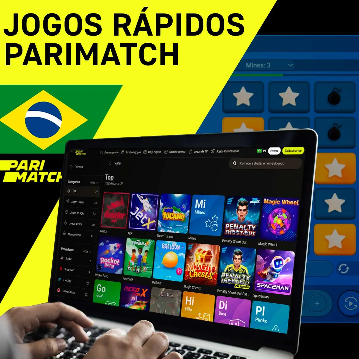 Jogos de cassino rápidos na empresa de apostas Parimatch Brasil