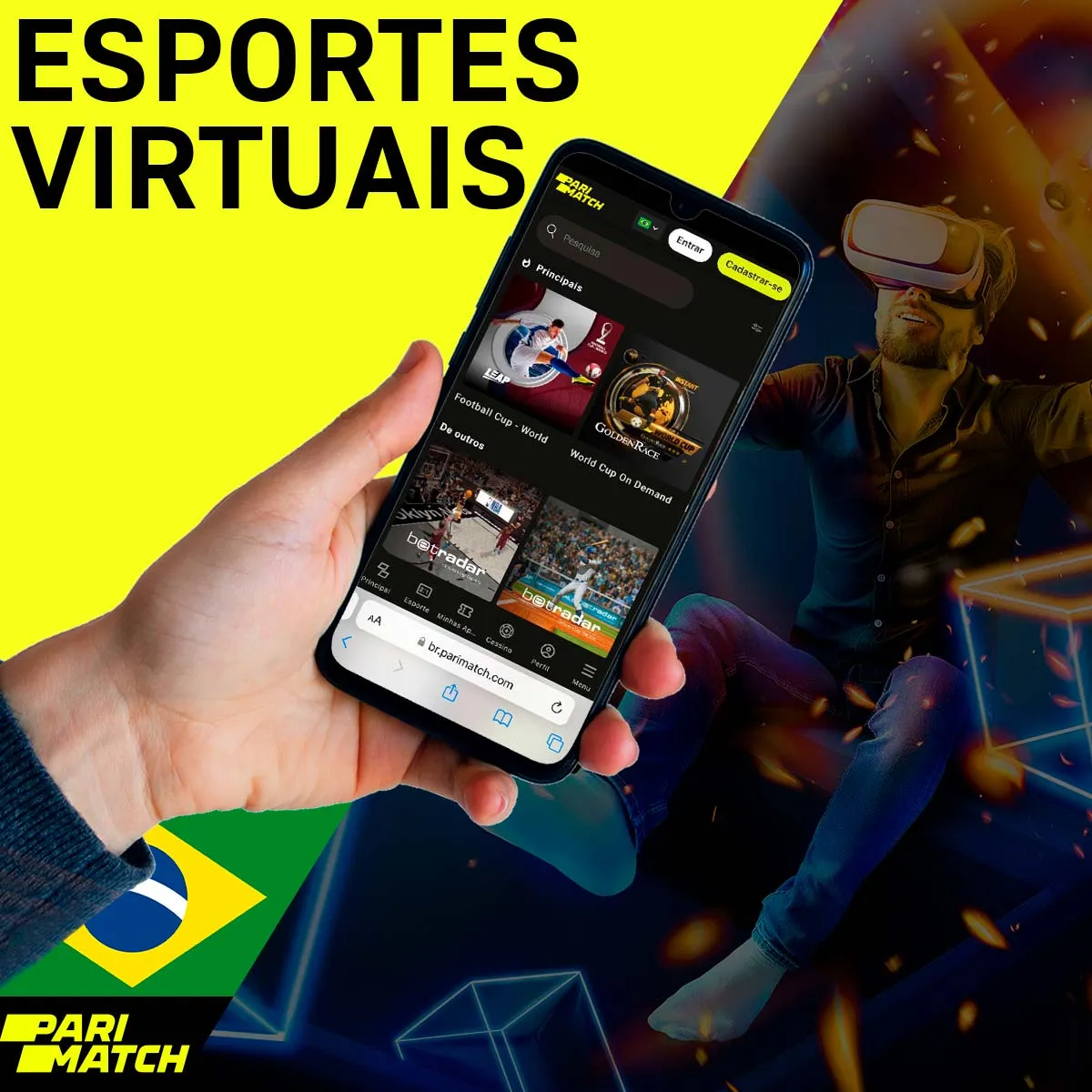 Esportes virtuais no cassino da casa de apostas Parimatch Brasil