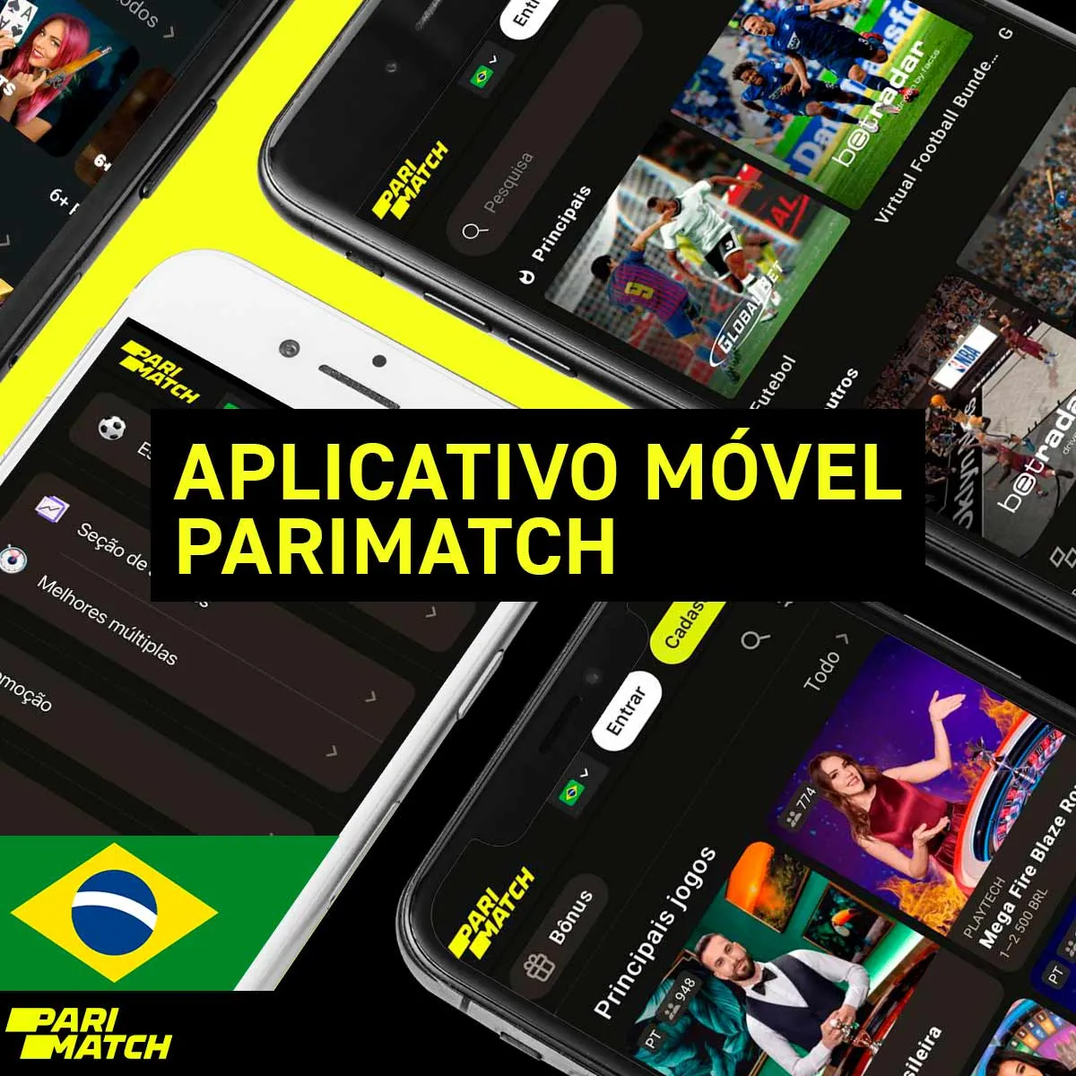 Aplicativo de apostas móveis da casa de apostas Parimatch no Brasil