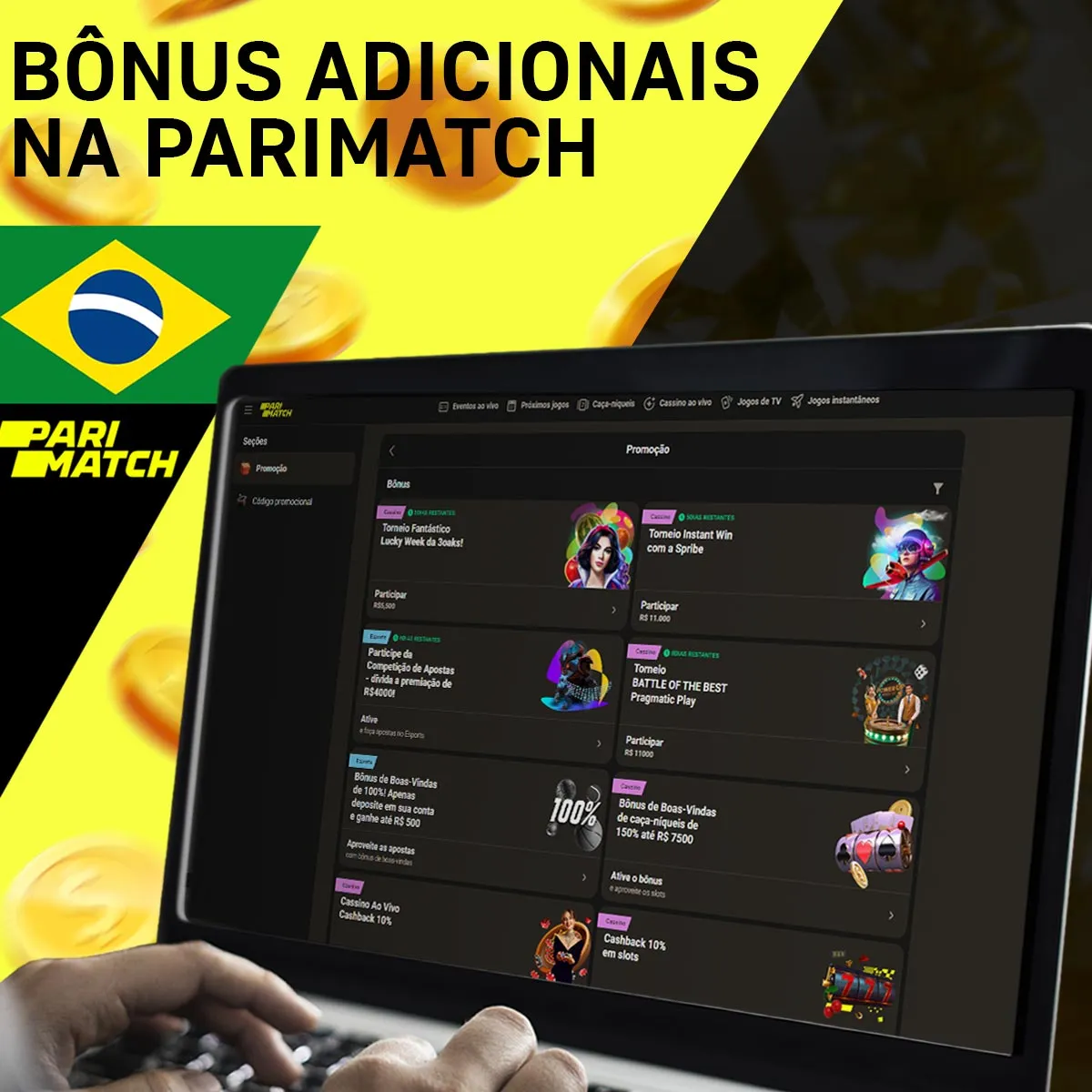 Bônus Adicionais da casa de apostas Parimatch no Brasil