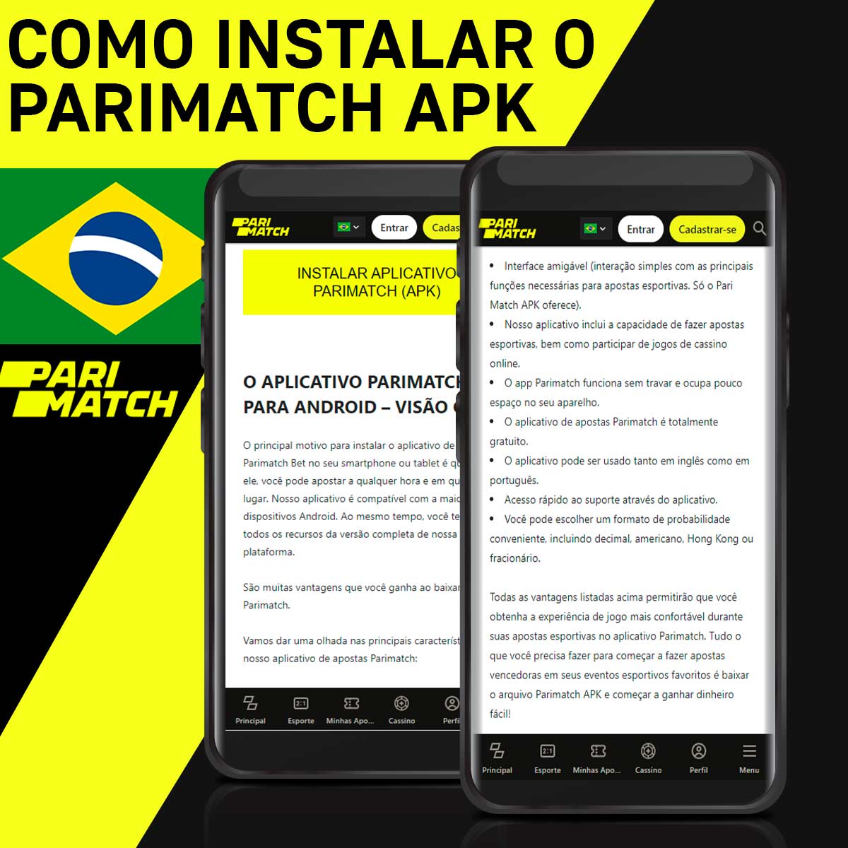 Instruções sobre como instalar o aplicativo Parimatch em seu telefone celularInstruções sobre como instalar o aplicativo Parimatch em seu telefone celular