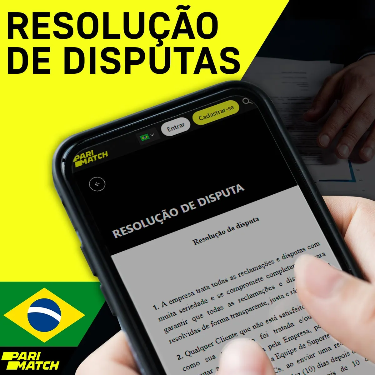 Resolução de disputas de apostas Parimatch no Brasil